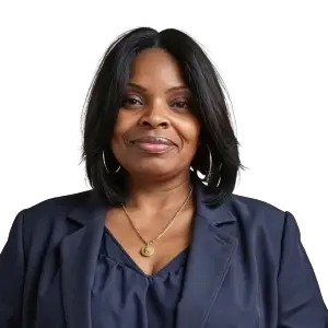 A portrait of a professional woman with a slight smile.